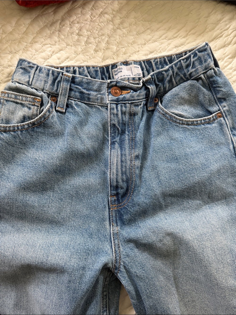 Bershka Light Blue women’s Jeans - Classic balloon Relaxed Fit